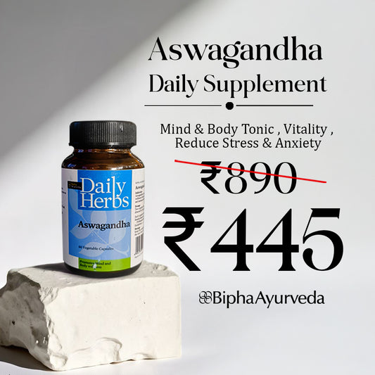 Aswagandha-Pure Aswagandha extract Veg Capsule- Mind & Body Tonic , Vitality , Reduce Stress & Anxiety