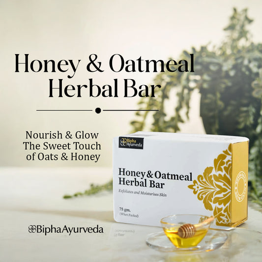 Honey and Oatmeal Herbal Bar - Exfoliates and Moisturises Skin