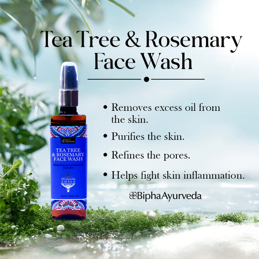 Tea Tree & Rosemary Face Wash - Gently cleanses, heals and protects your skin (90 ml)