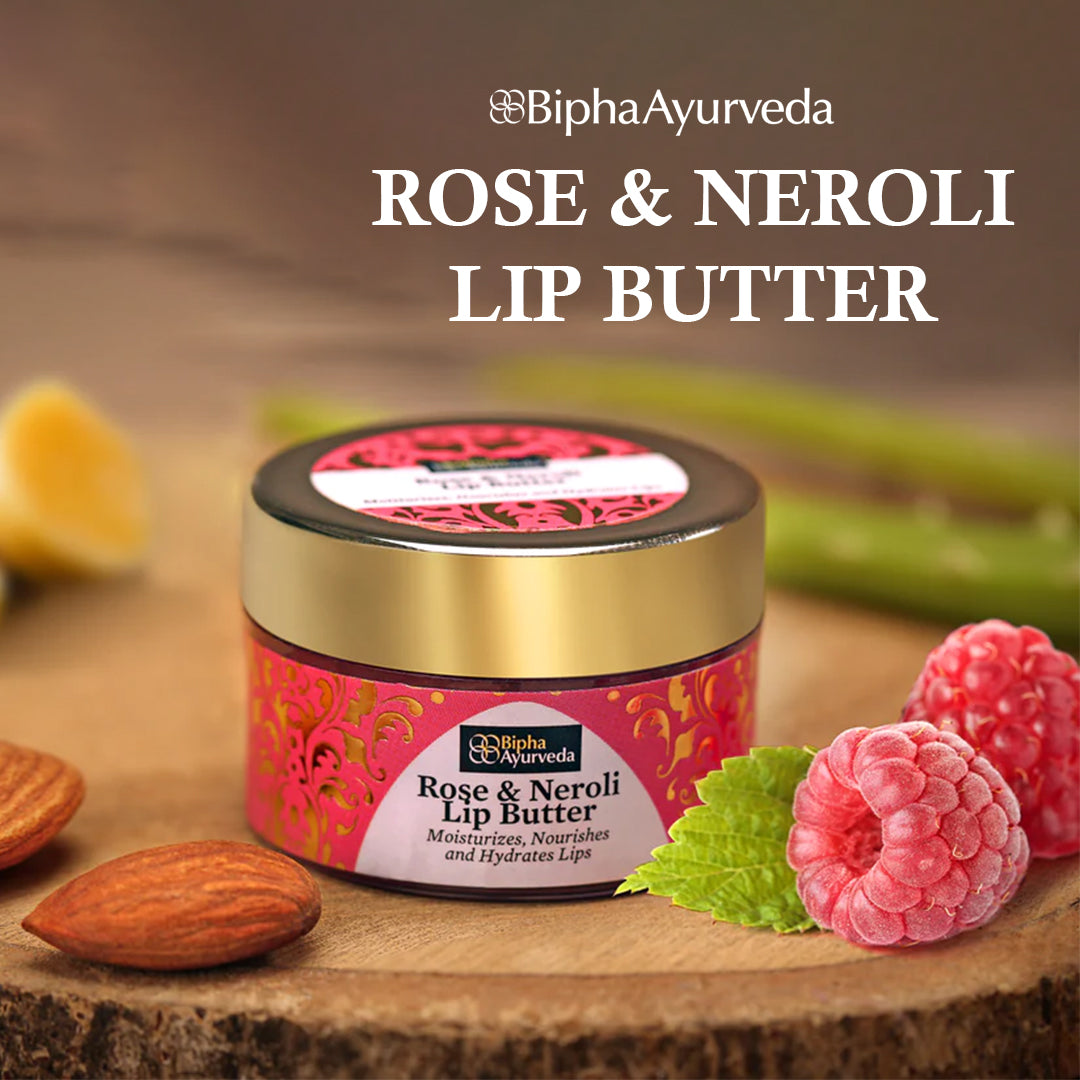 Rose & Neroli Lip Butter - Moisturizes, Nourishes and Hydrates Lips 10 gm