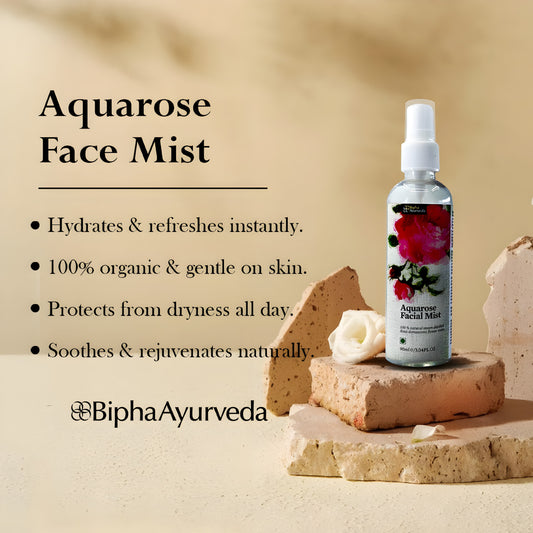 Aquarose Face Mist 90 ml - 100 % natural steam distilled Rosa damascena flower water