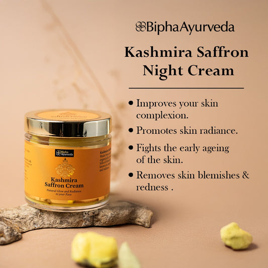 Kashmira Saffron Night Cream for Radiant and Glowing Skin made from Pure Saffron Essence 75 gm