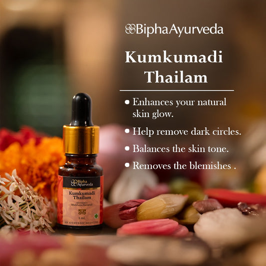 Kumkumadi Thailam-Ayurvedic Beauty Serum for Radiant Skin.Made from Pure concentrated Kashmir saffron & other exotic herbs to enhance skin tone-10 ml