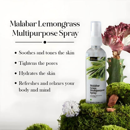 Malabar Lemongrass Multipurpose Spray - Refreshing, Rejuvenating and Soothing