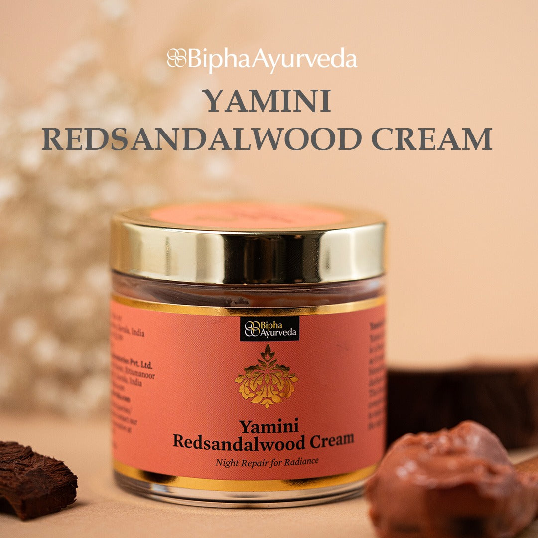 Yamini Redsandalwood Night Cream for Flawless Youthful Skin enriched with Natural Butters, Essential oils and Pure Active Herbs 75 gm