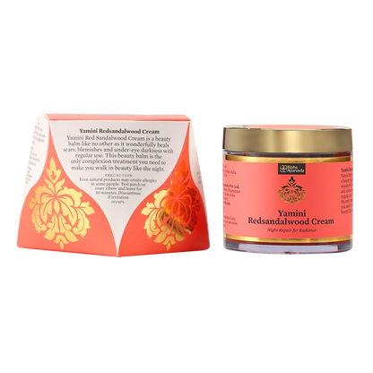 Yamini Redsandalwood Night Cream for Flawless Youthful Skin enriched with Natural Butters, Essential oils and Pure Active Herbs 75 gm