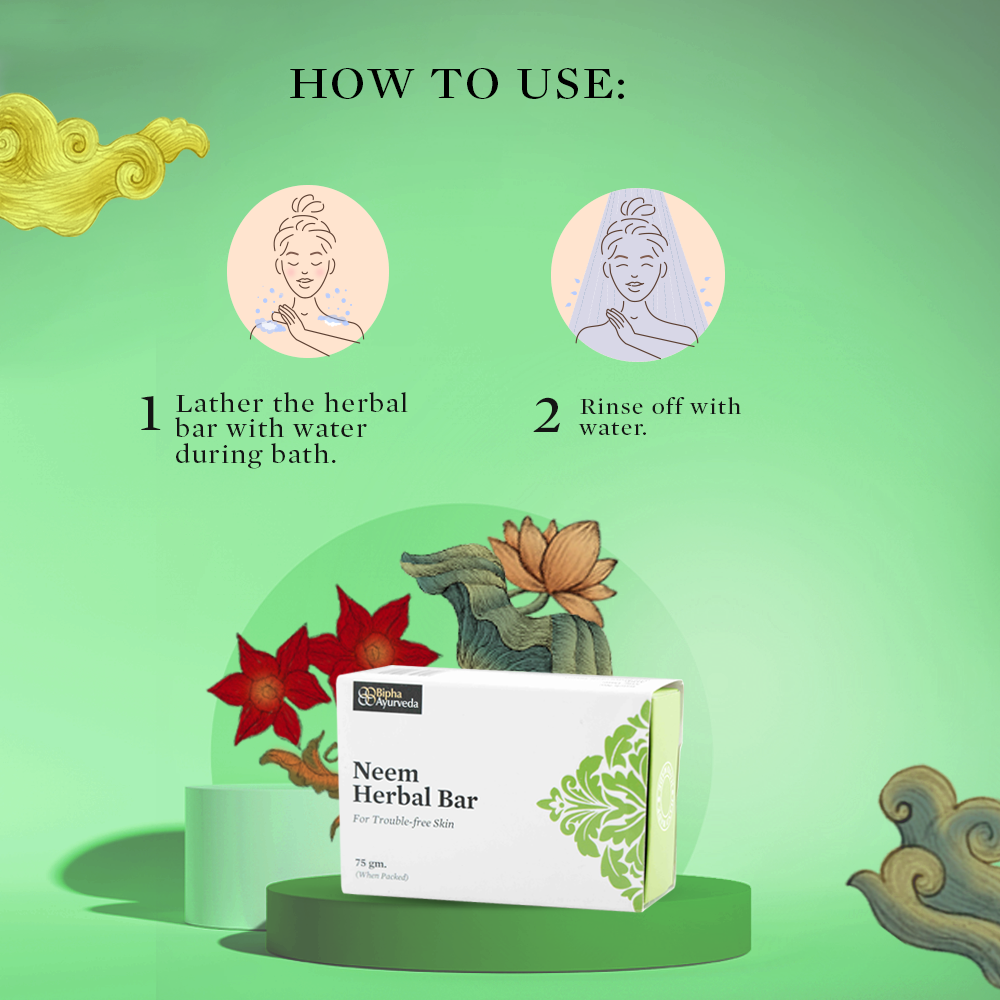 Neem Herbal Bar  - For Trouble-free Skin