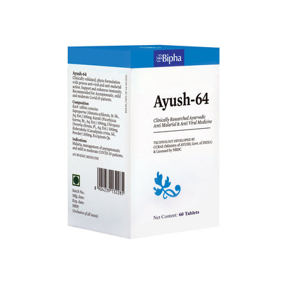Ayush-64 Clinically Researched Ayurvedic Anti Malarial & Anti Viral Medicine-60 tablets